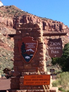 Entrance to Zion National Park