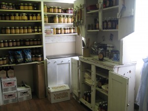 Pantry shelves at Gifford Homestead