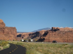 Coming into Moab on bike pathway
