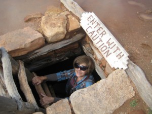 Connie descending 1000 year-old-kiva