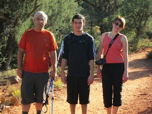 Kirk hikes with Ryan and Alice in Sedona