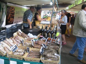 Spices, nuts and dates at  La Butte aux Cailles open-air market