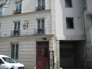 Entry Door to 11 rue Moulin des Pres
