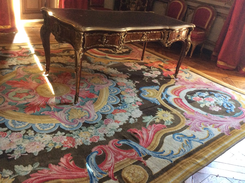 One of many opulent carpets in the king's apartments